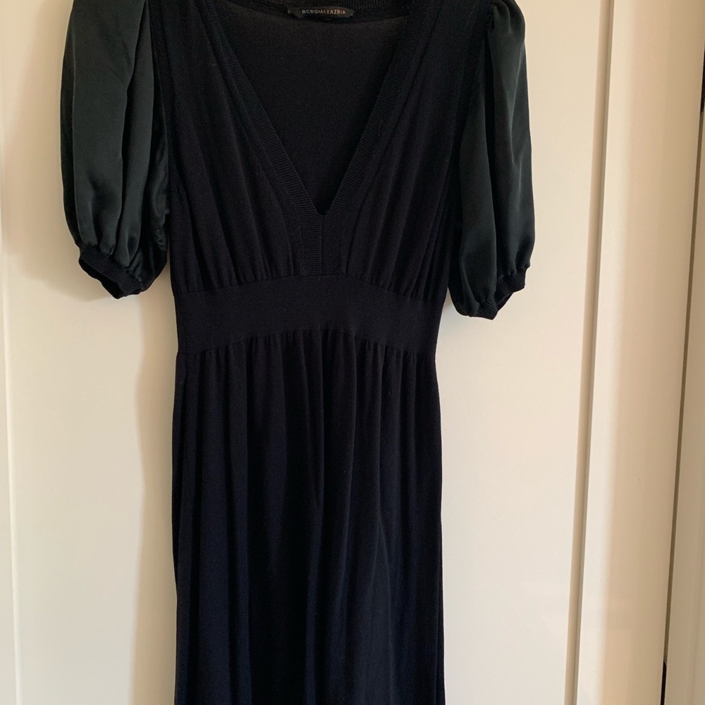BCBG MaxAzria Silk Cotton Sweater Dress